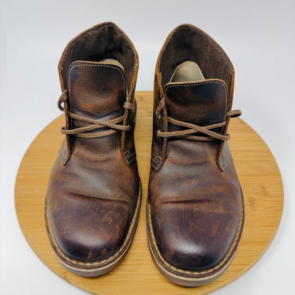 Clarks Bushacre 2 Mens Brown Leather Chukka Boots Size 9 M 260822863090